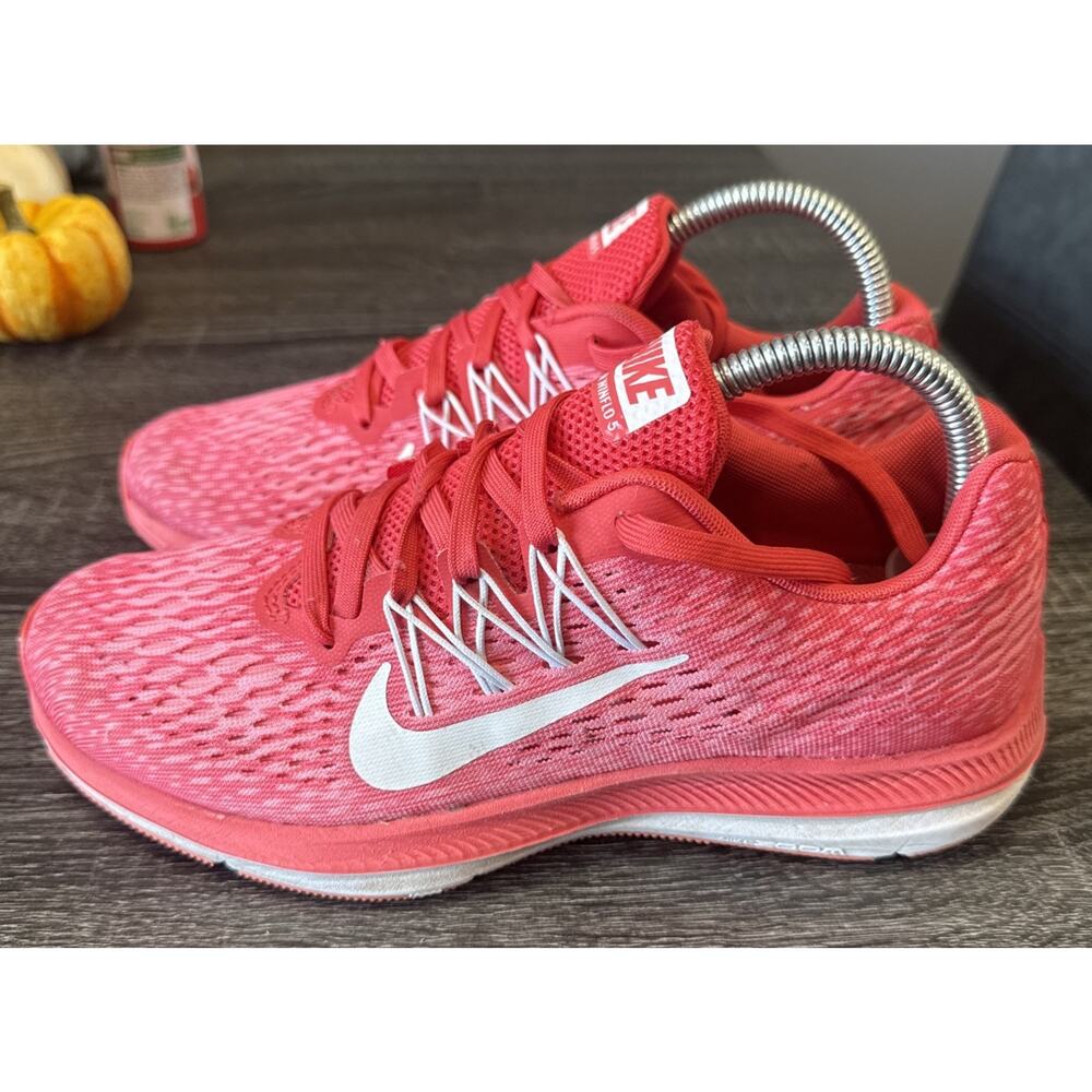 Nike Zoom Winflo 5 Sneakers Women's 7.5 Red Punch‎ Athletic Running Shoe - Picture 3 of 8